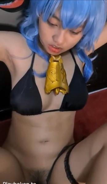 Background nonton video viral Ngewe Bocil Cosplay Sambil Diiket